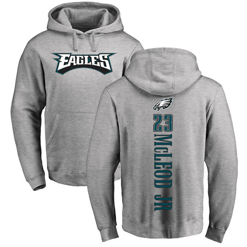 Men Philadelphia Eagles #23 Rodney McLeod Ash Backer NFL Pullover Hoodie Sweatshirts->philadelphia eagles->NFL Jersey